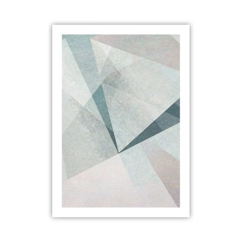Poster - Geometrische Formen in Pastelltönen - 50x70cm - Einfach aber dynamisch - Moderne Wanddekoration für Wohnzimmer und Schlafzimmer ARTTOR