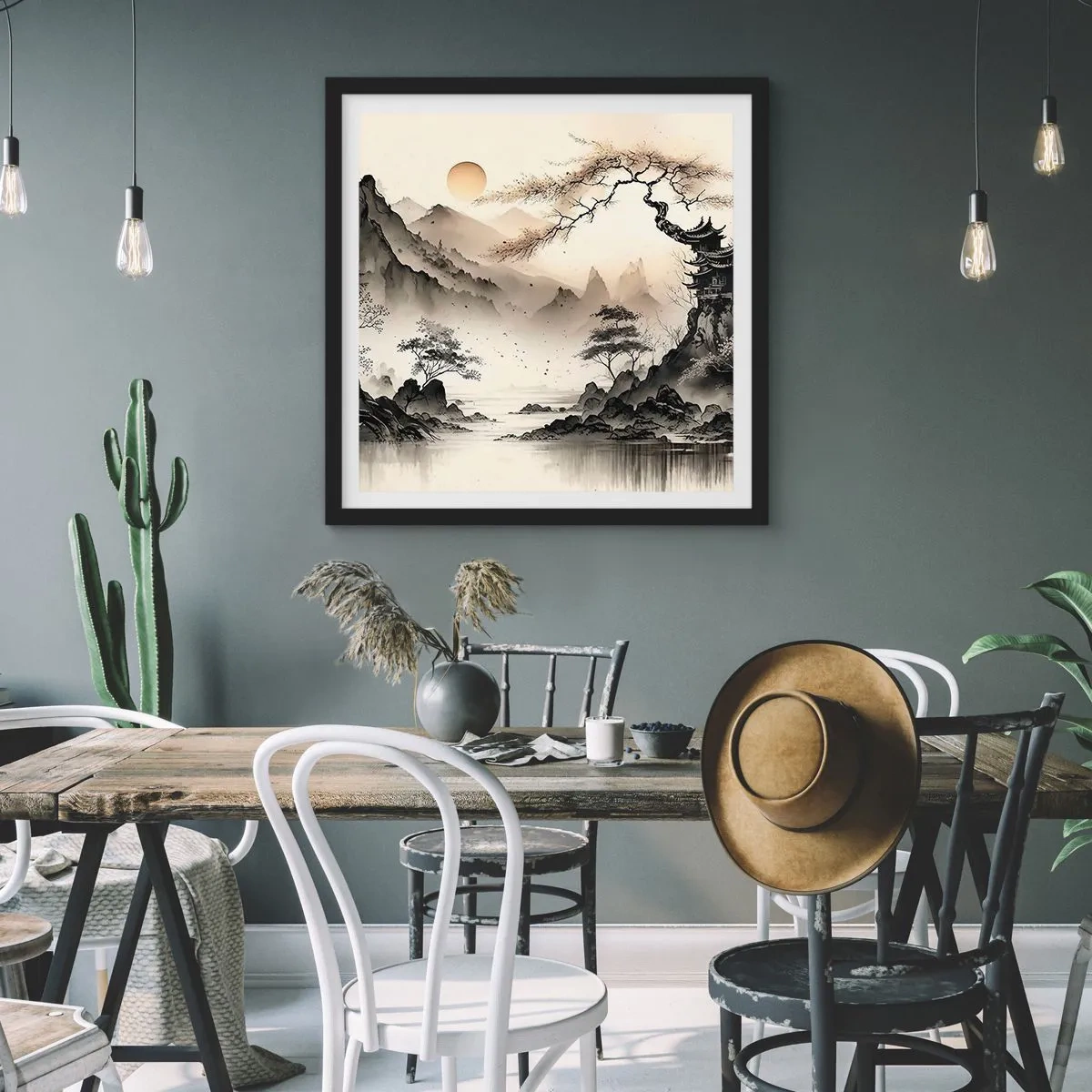 Poster in einem schwarzem Rahmen - Einzigartiger Charme des Orients - 30x30 cm