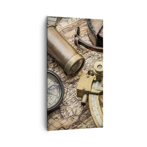 Bild auf Leinwand - Leinwandbild - Setze Sie einen Kurs - 55x100 cm