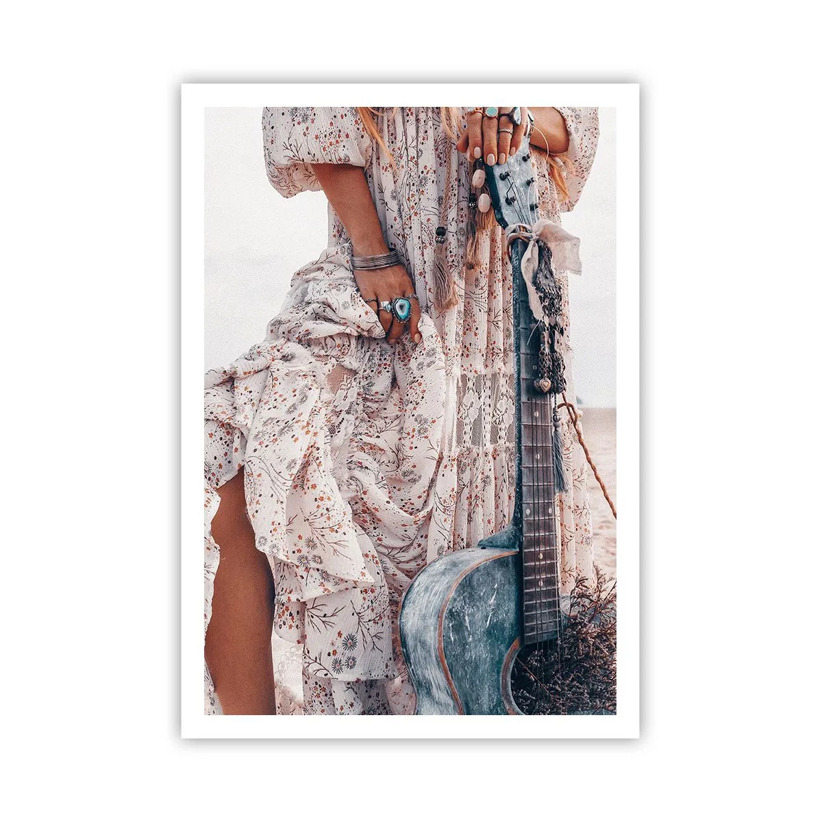 Poster - Kinderblumen auf dem Weg - 70x100 cm