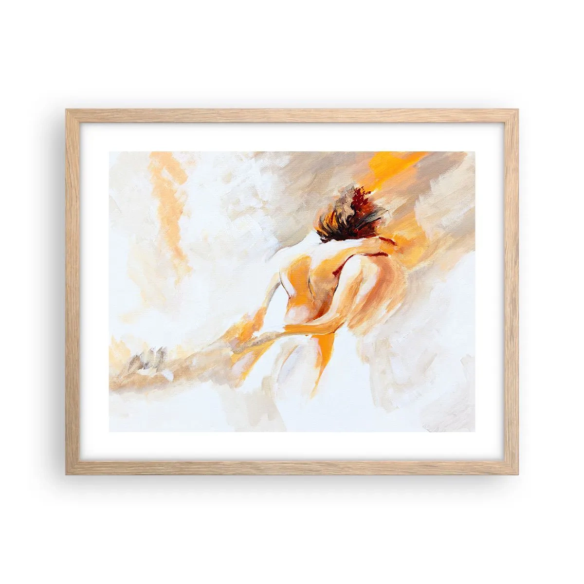 Poster in einem Rahmen aus heller Eiche - Am Himmel der Nähe - 50x40 cm