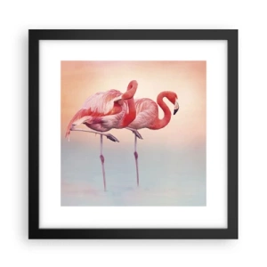 Poster in einem schwarzem Rahmen - Die Farbe der untergehenden Sonne - 30x30 cm