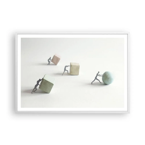 Poster in einem weißen Rahmen - Pures Leben - 100x70 cm