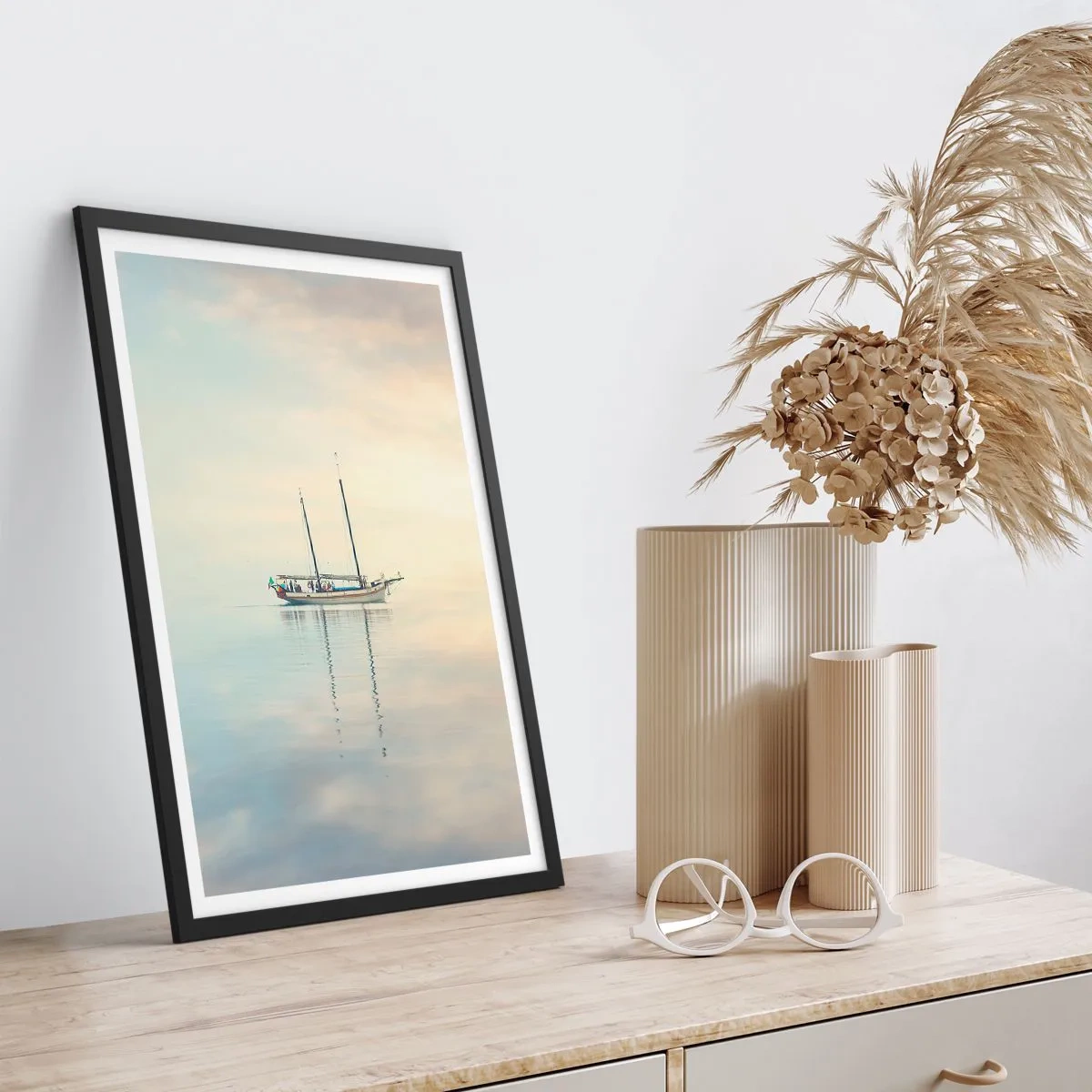 Poster in einem schwarzem Rahmen - Im Meer der Stille - 30x40 cm