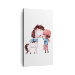 Bild auf Leinwand - Leinwandbild - Ein Wintermärchen - 45x80 cm