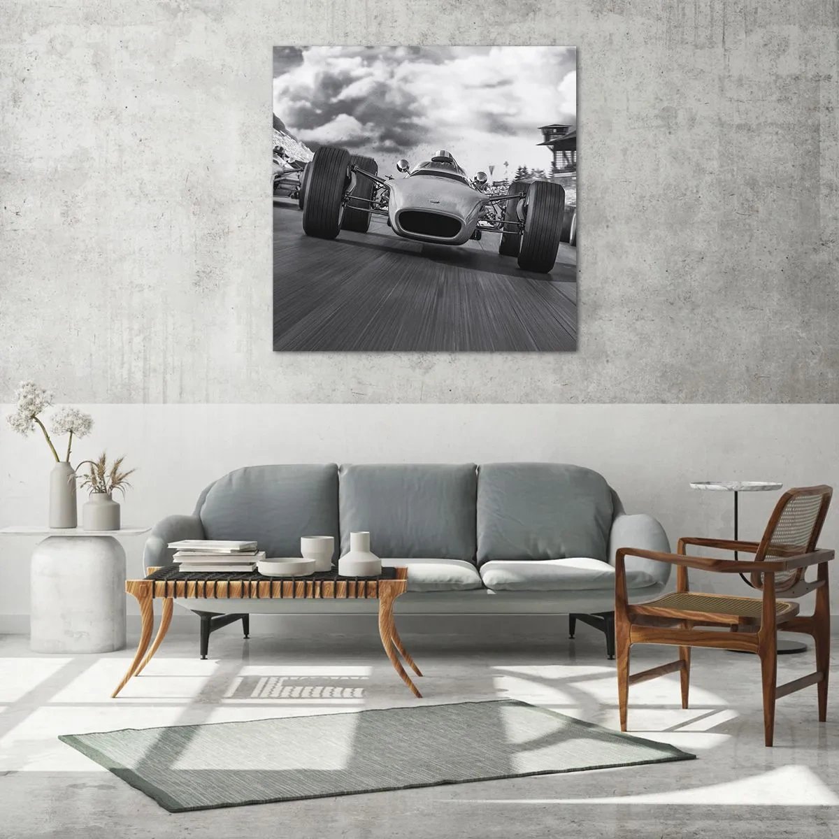 Glasbild - Bild auf glas - Power ist da! - 70x70 cm