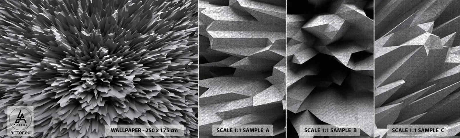 Fototapeten Muster Premium Canvas - Härter kann es nicht werden - 3D, Modern, Dreidimensional - 100x30 cm