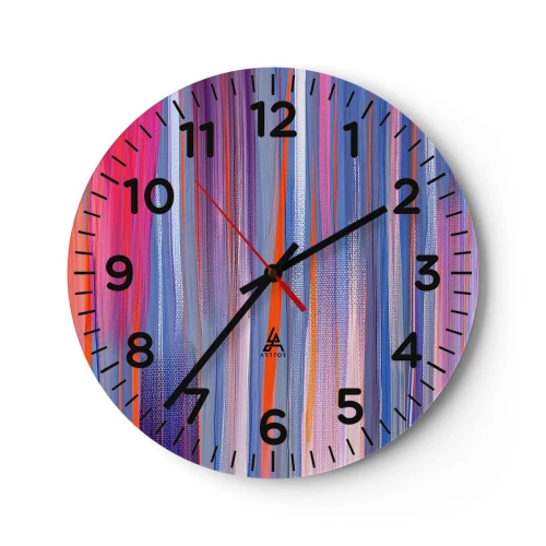 Wanduhr - Glasuhr - Aufstieg zum Regenbogen - 40x40 cm