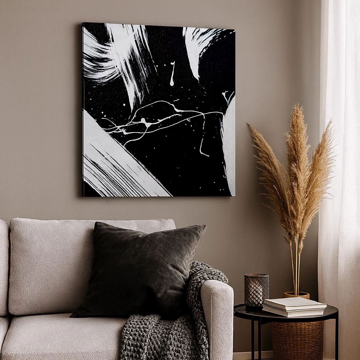 Bild auf Leinwand - Leinwandbild - Dunkelheit durchbrechen - 30x30 cm