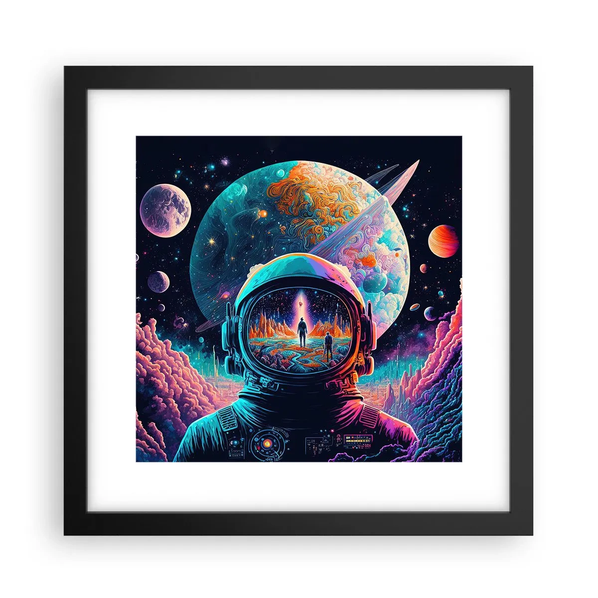 Poster in einem schwarzem Rahmen - Philosophen haben nicht davon geträumt - 30x30 cm