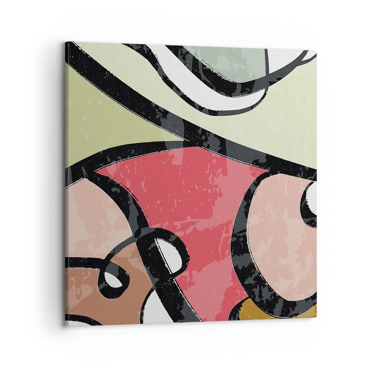 Bild auf Leinwand - Leinwandbild - Pirouetten unter Farben - 50x50 cm