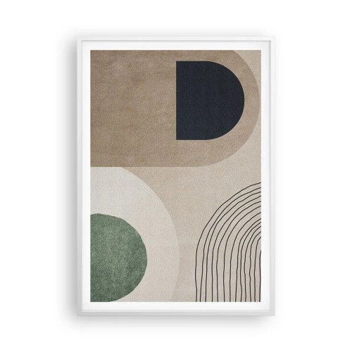 Poster in einem weißen Rahmen - Sanftheit des Ovals - 70x100 cm