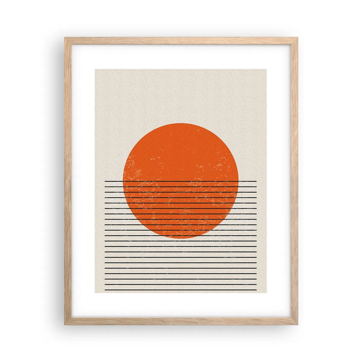 Poster in einem Rahmen aus heller Eiche - Immer die Sonne - 40x50 cm