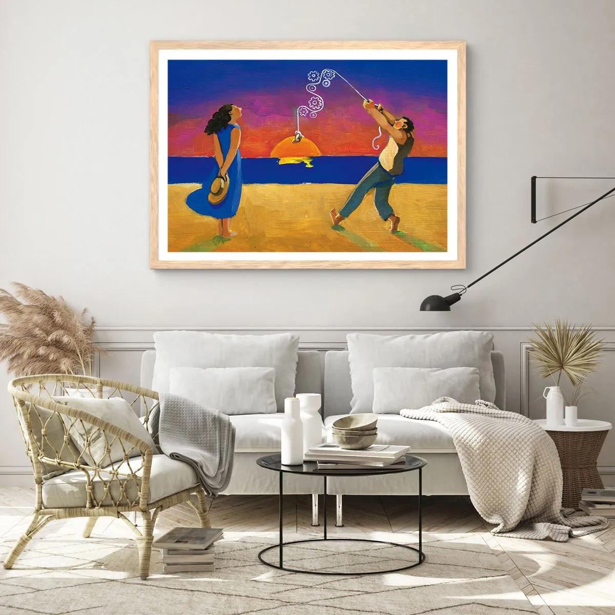 Poster in einem Rahmen aus heller Eiche - Mehr als ein Sternchen vom Himmel - 70x50 cm