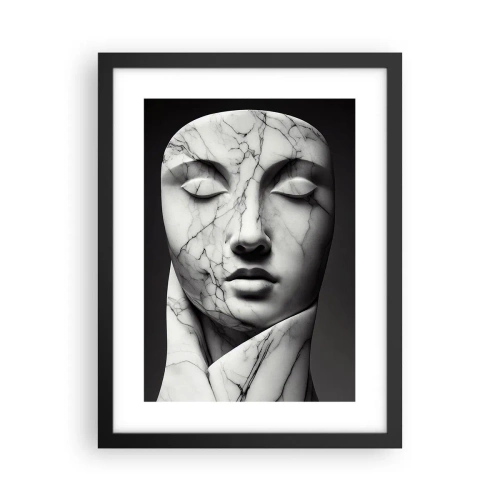 Poster in einem schwarzem Rahmen - Marmorformen - 30x40 cm