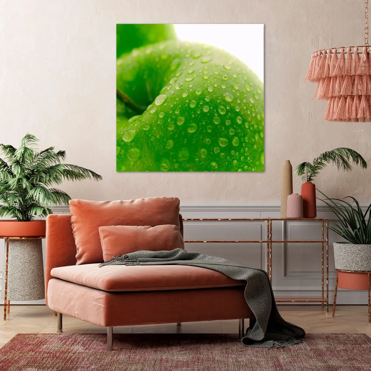Bild auf Leinwand - Leinwandbild - Grüne kühle Frische - 60x60 cm