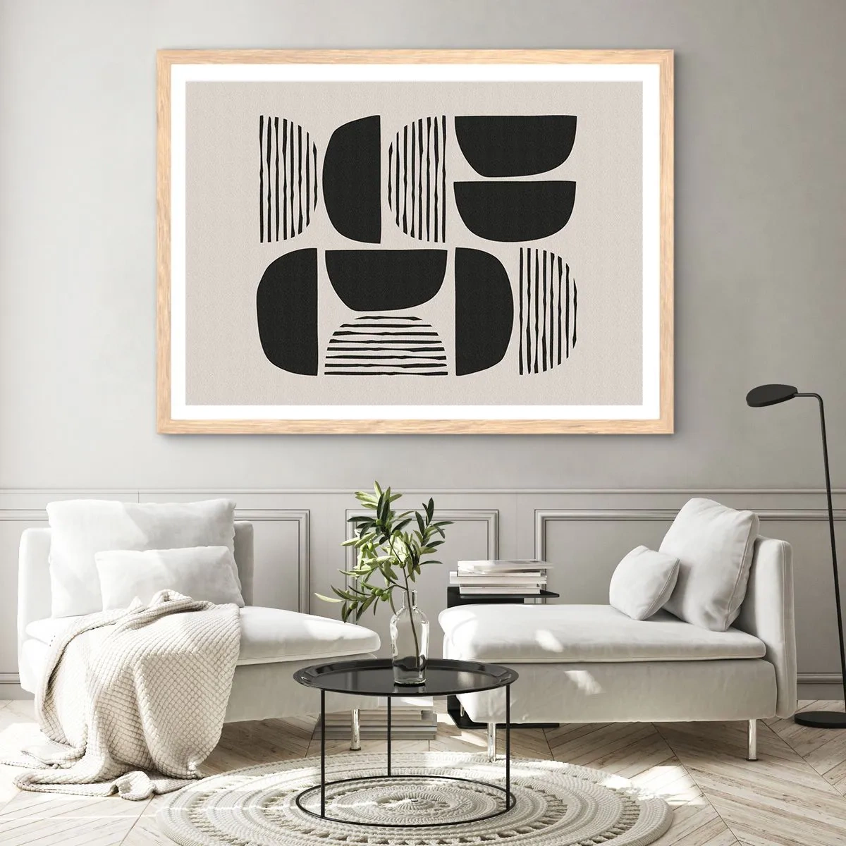 Poster in einem Rahmen aus heller Eiche - Halbherzige Deals - 40x30 cm