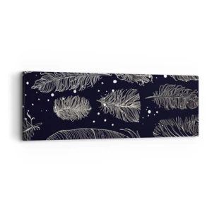 Bild auf Leinwand - Leinwandbild - Gefiederte Spitze - 90x30 cm