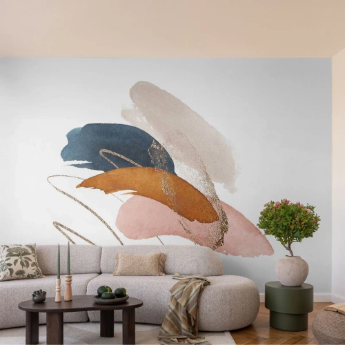 Fototapete Premium Canvas - Geflügelte Komposition - Abstraktion, Stück, Design - 350x256 cm