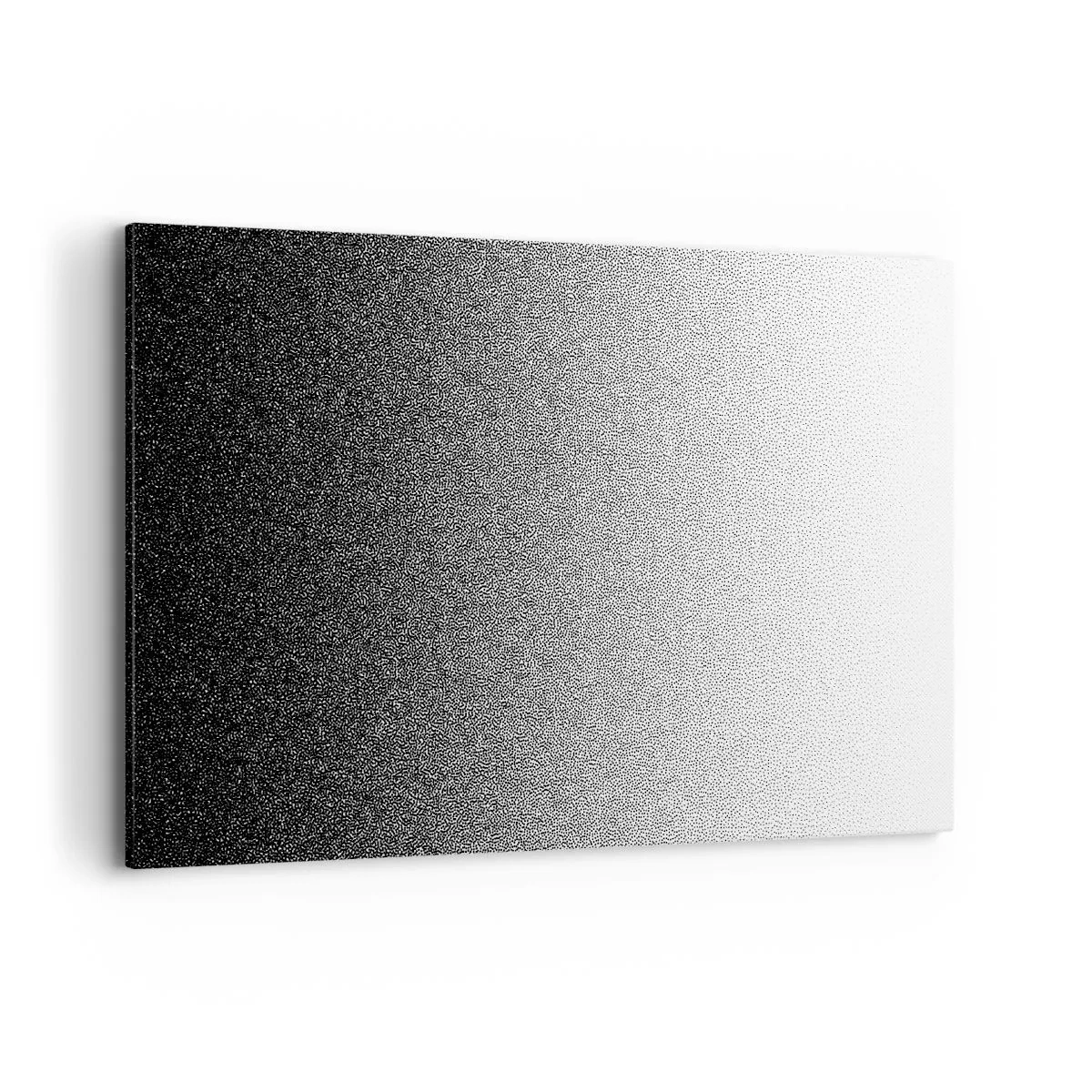 Bild auf Leinwand - Leinwandbild - Minimalistischer Schwarz-Weiß-Farbverlauf im Punkt - 100x70cm - Dem Licht entgegen - Moderne Wanddekoration für Wohnzimmer und Schlafzimmer ARTTOR