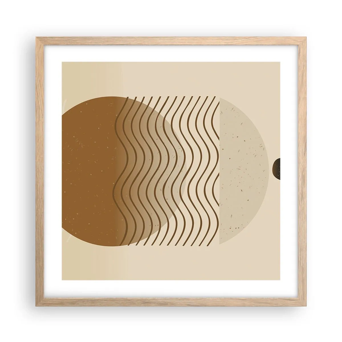 Poster in einem Rahmen aus heller Eiche - Zur Entstehung geometrischer Figuren - 50x50 cm
