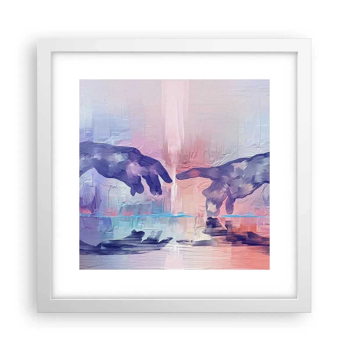 Poster in einem weißen Rahmen - Göttlicher Funke des Lebens - 30x30 cm