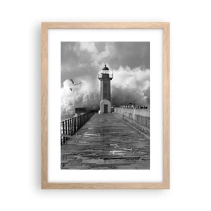 Poster in einem Rahmen aus heller Eiche - Furchtlos - 30x40 cm