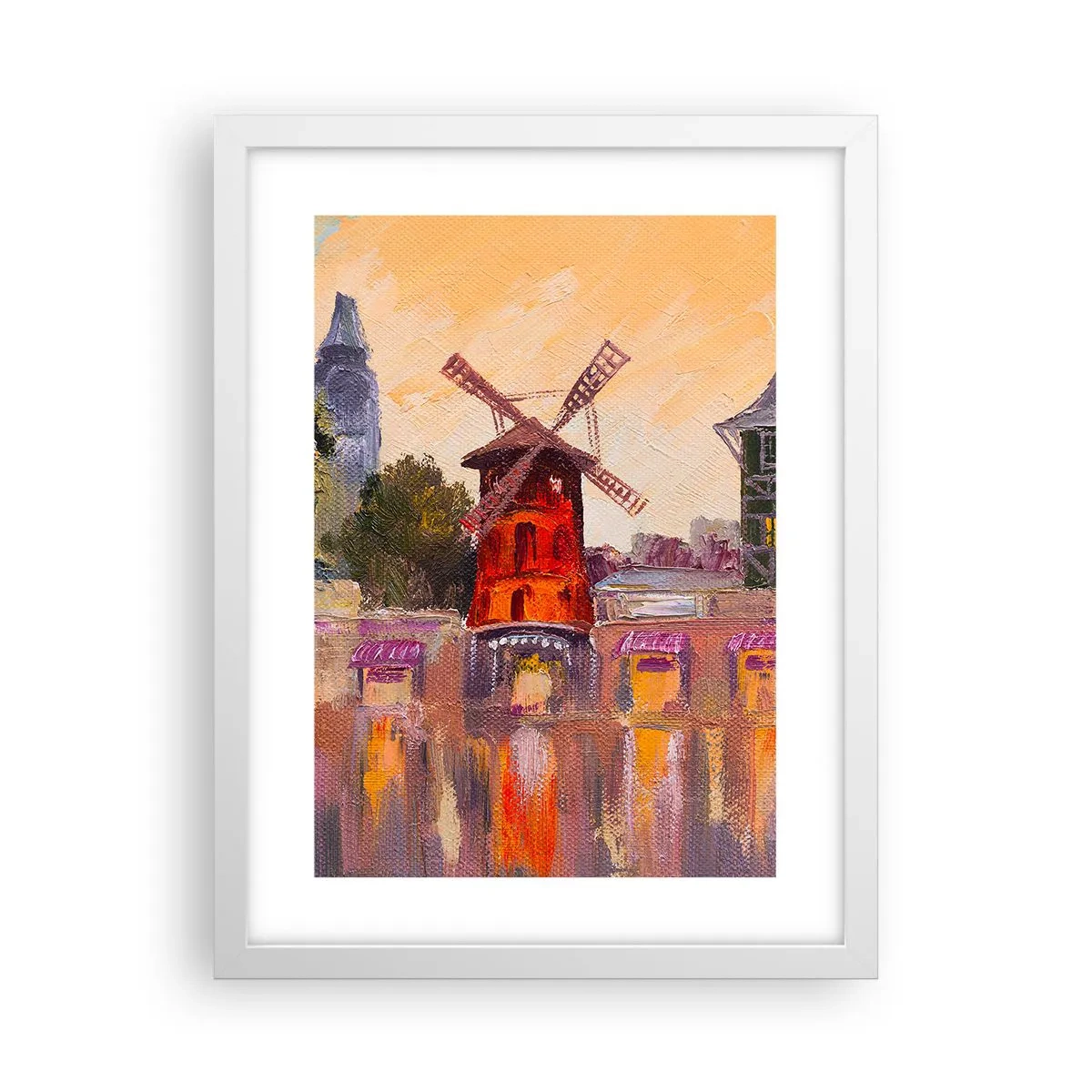 Poster in einem weißen Rahmen - Pariser Ikonen – Moulin Rouge - 30x40 cm