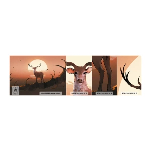 Fototapetenmuster Standard Eco - Diese Nacht ist anders als jede andere - Abstraktion, Reh, Stück - 100x30 cm