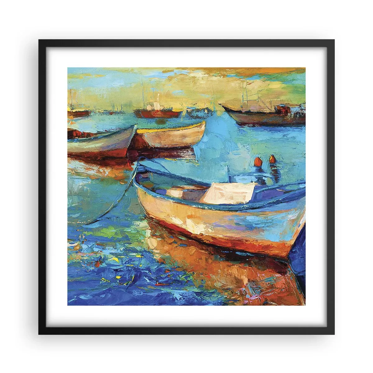 Poster in einem schwarzem Rahmen - In der südlichen Bucht - 50x50 cm