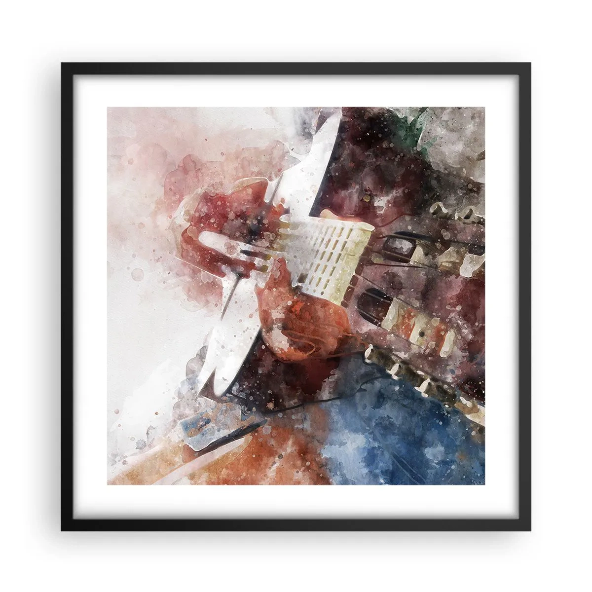 Poster in einem schwarzem Rahmen - Und was halten Sie davon? - 50x50 cm