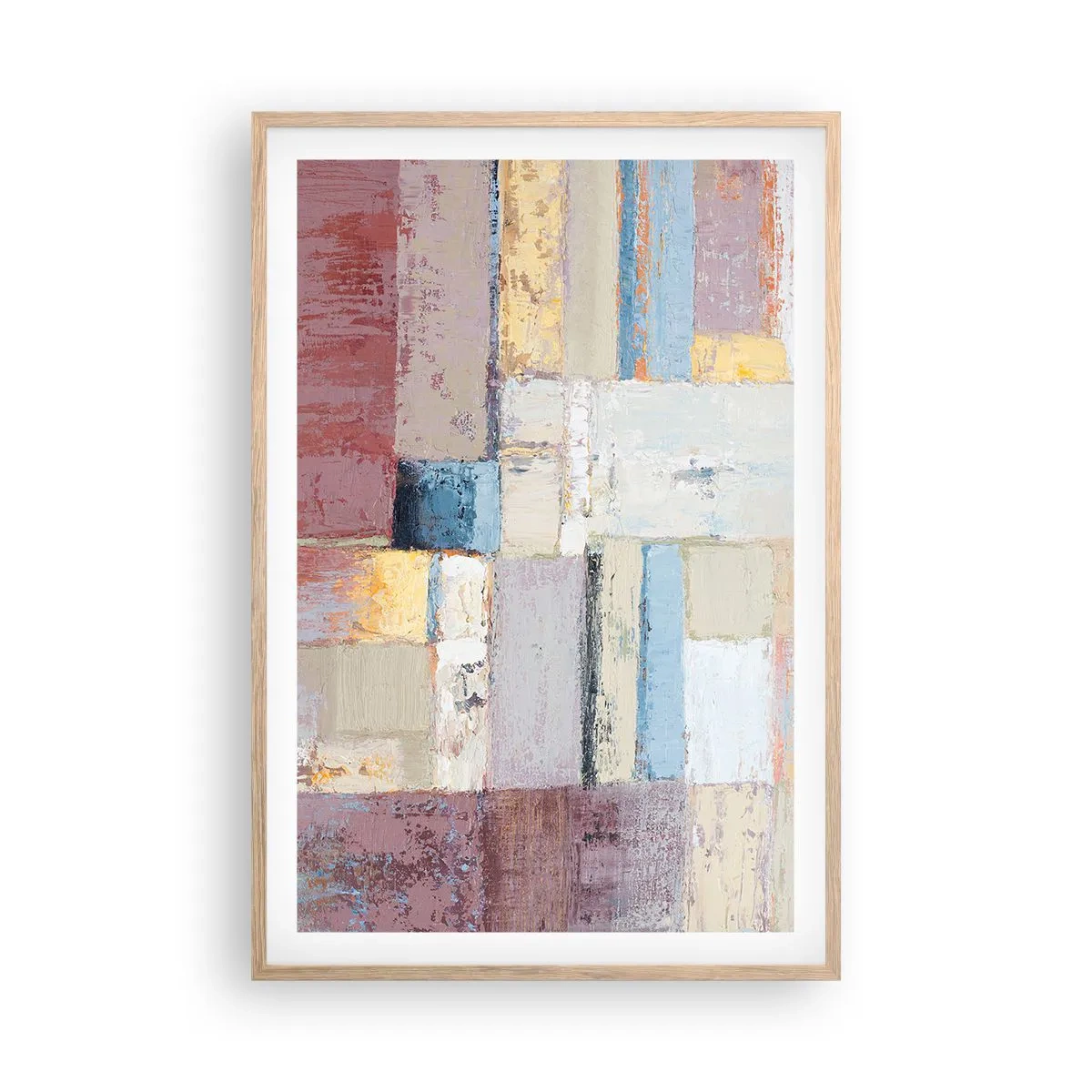 Poster in einem Rahmen aus heller Eiche - Ruhe der Geometrie - 61x91 cm