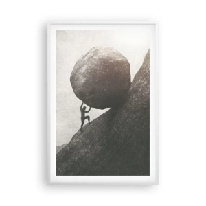 Poster in einem weißen Rahmen - Ich glaube wider alle Hoffnung - 61x91 cm