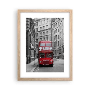 Poster in einem Rahmen aus heller Eiche - Der Alltag muss nicht grau sein - 30x40 cm