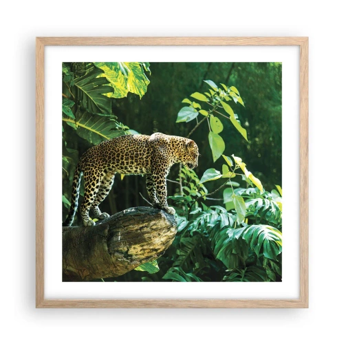 Poster in einem Rahmen aus heller Eiche - Auf die Jagd? - 50x50 cm