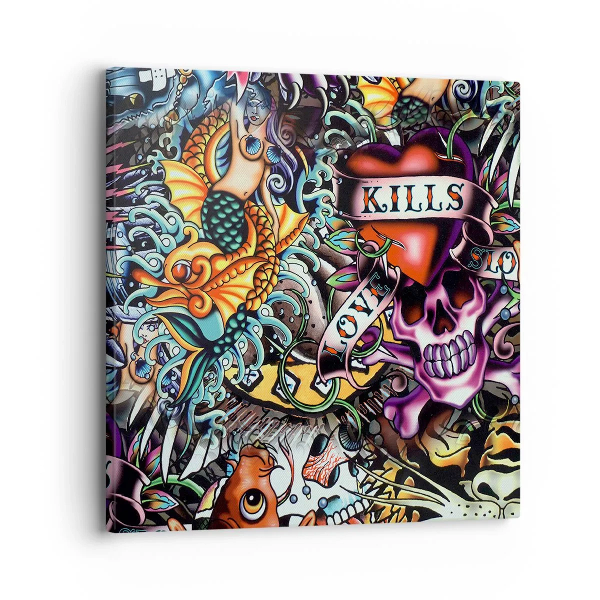 Bild auf Leinwand - Leinwandbild - Der Traum des Tätowierers - 30x30 cm