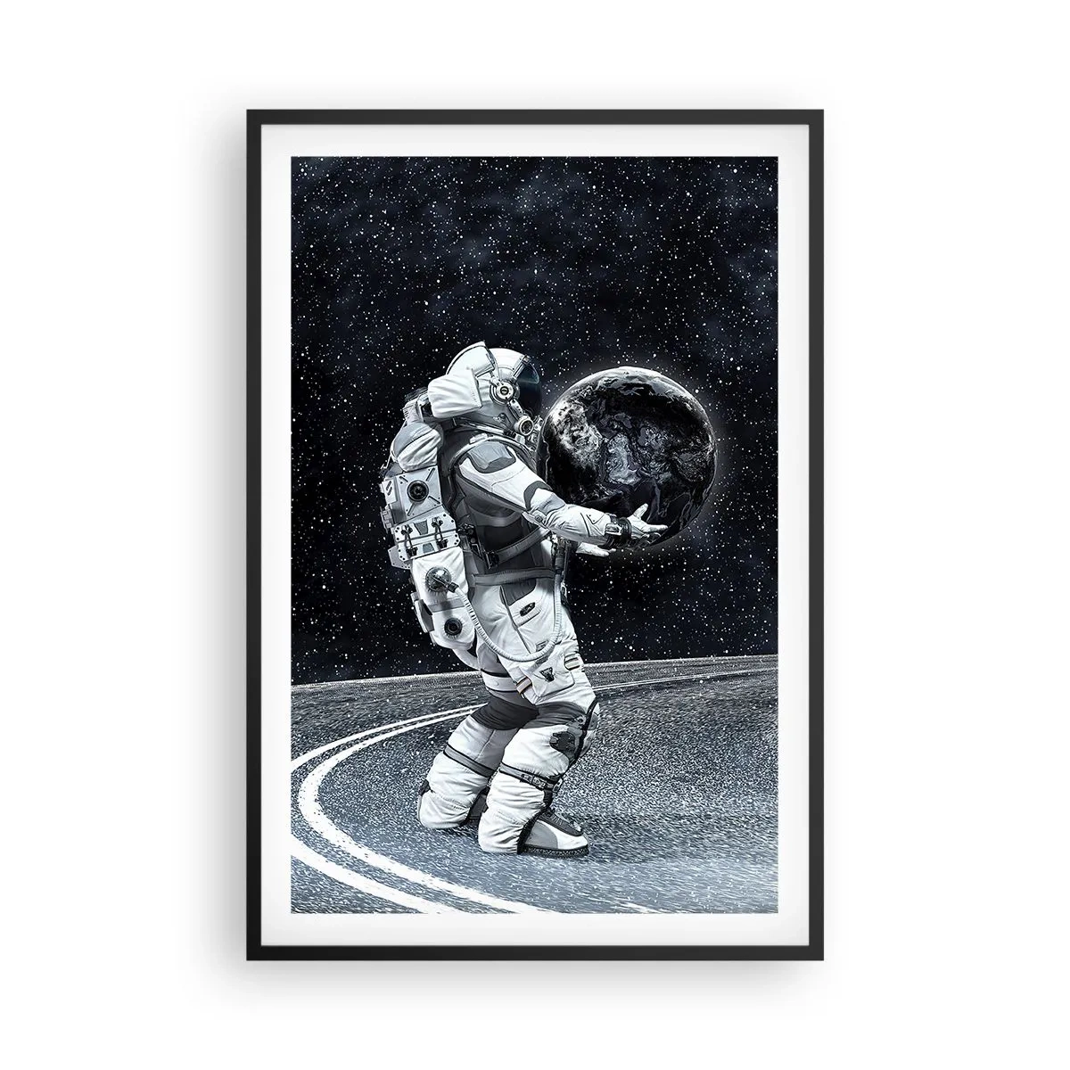 Poster in einem schwarzem Rahmen - Auf der Milchstraße - 61x91 cm