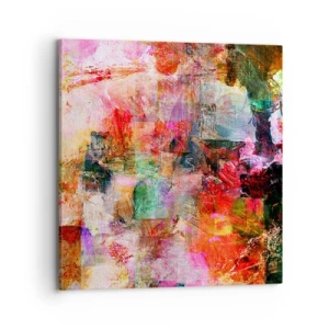 Bild auf Leinwand - Leinwandbild - Eine Reise durch die Rosen - 70x70 cm