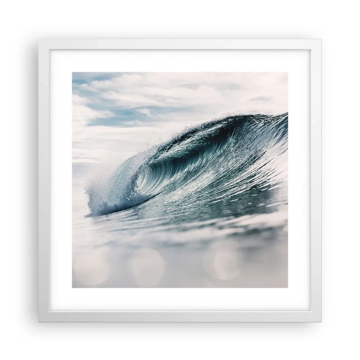 Poster in einem weißen Rahmen - Wasserspitze - 40x40 cm