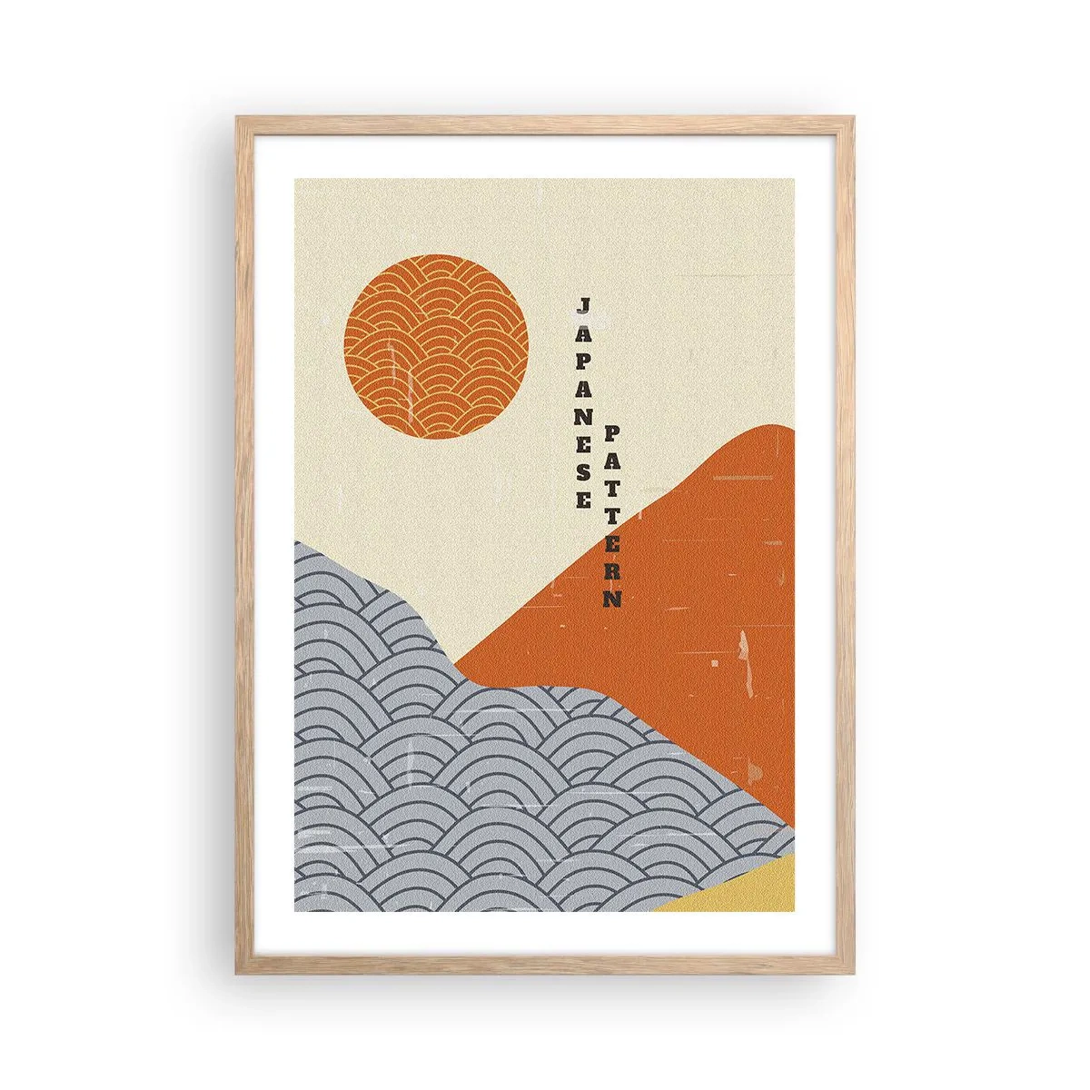 Poster in einem Rahmen aus heller Eiche - Im japanischen Geist - 50x70 cm