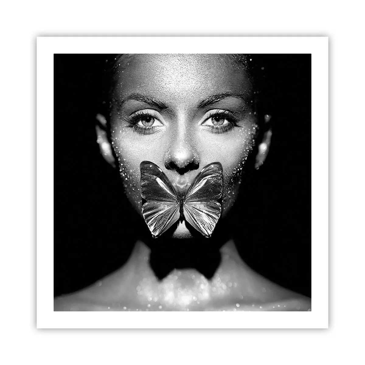 Poster - Schmetterlingskuss - 60x60 cm