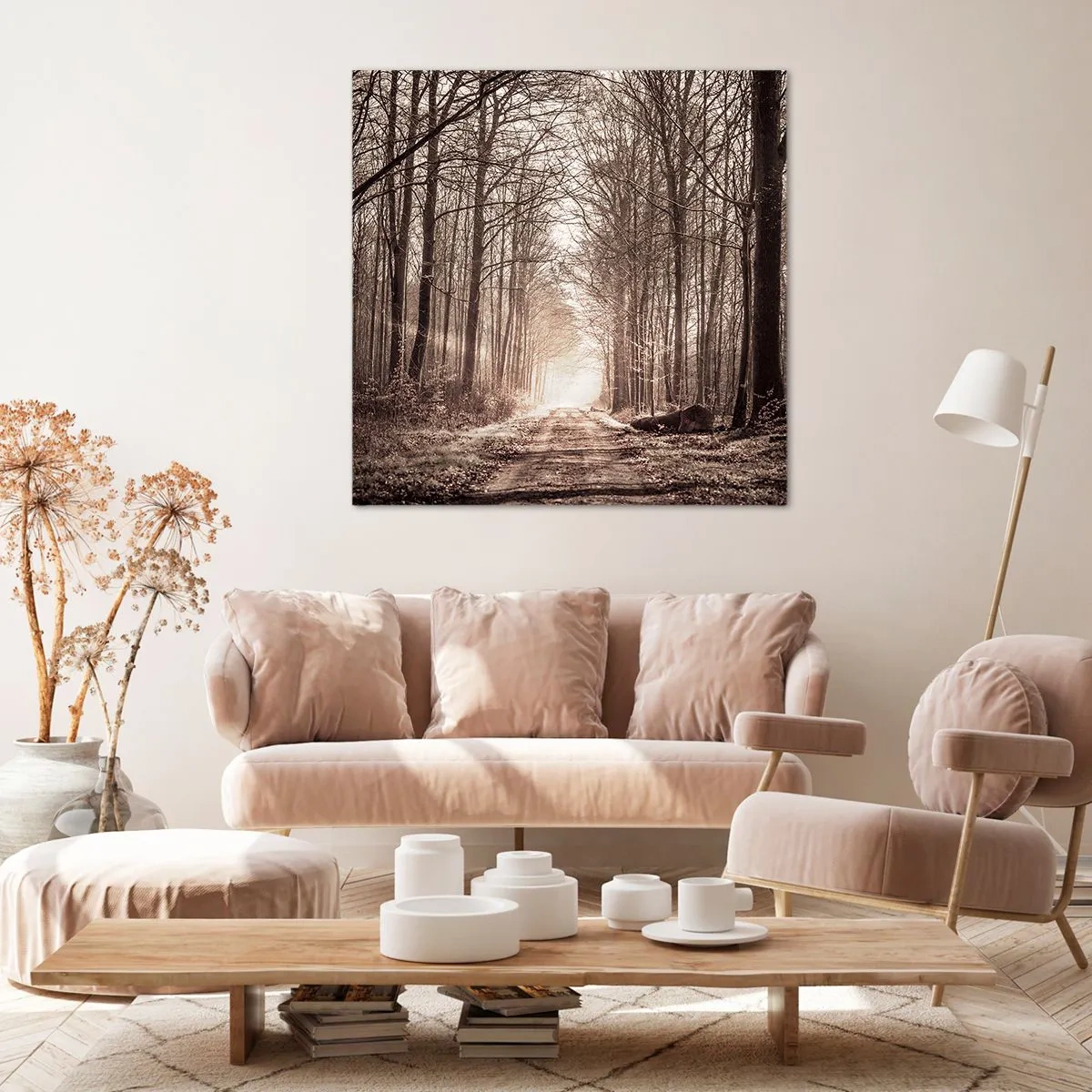 Bild auf Leinwand - Leinwandbild - Waldkathedrale - 70x70 cm