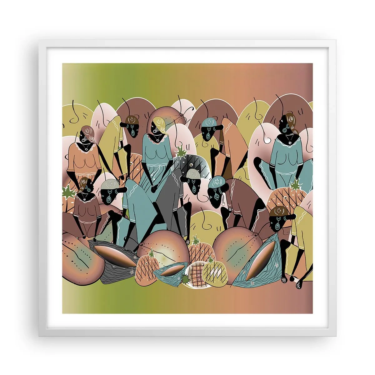 Poster in einem weißen Rahmen - Ein toller Urlaub steht bevor - 60x60 cm