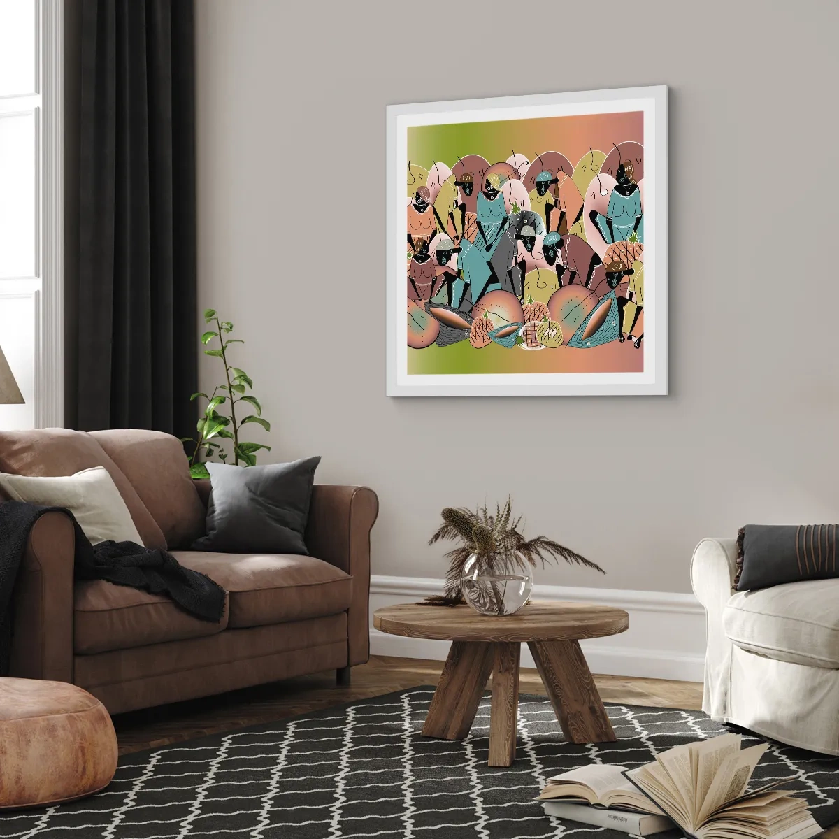 Poster in einem weißen Rahmen - Ein toller Urlaub steht bevor - 40x40 cm