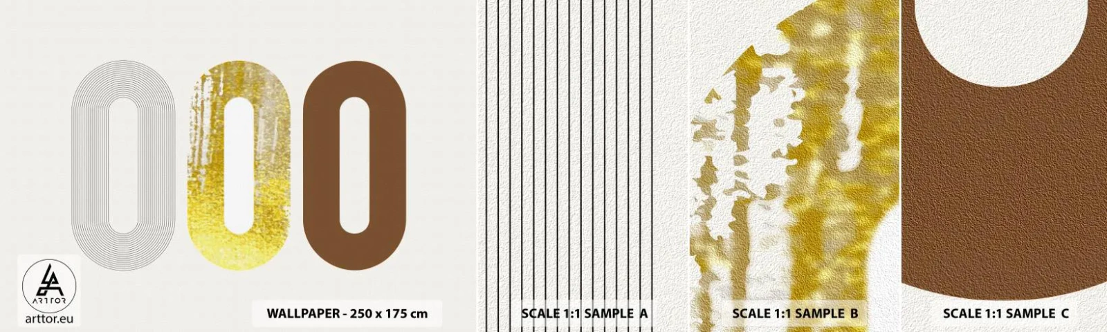 Fototapeten Muster Selbstklebend Deluxe Sticker - Oooh! - Abstraktion, Stück, Modernes Muster - 100x30 cm