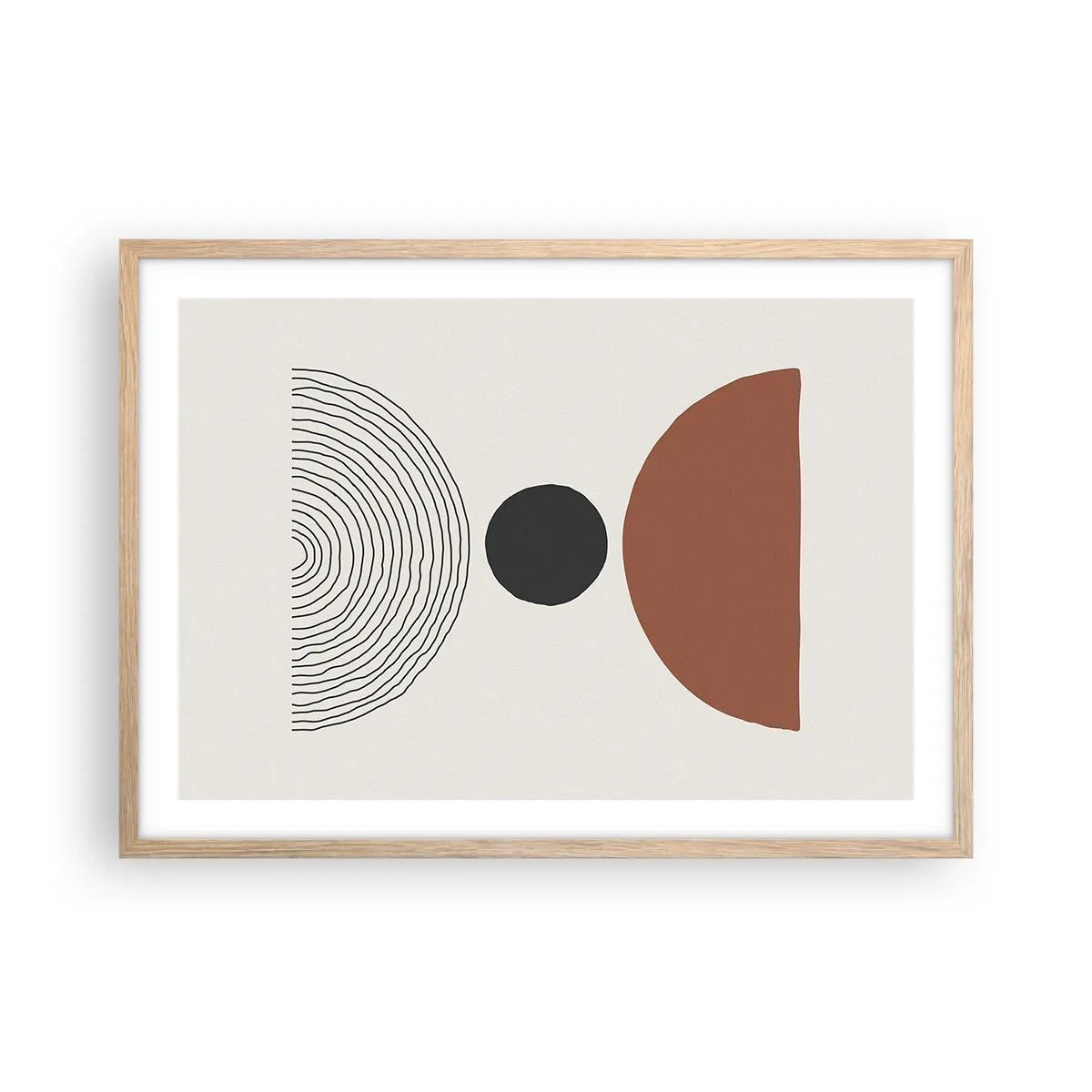 Poster in einem Rahmen aus heller Eiche - Das Zentrum der Aufmerksamkeit - 70x50 cm