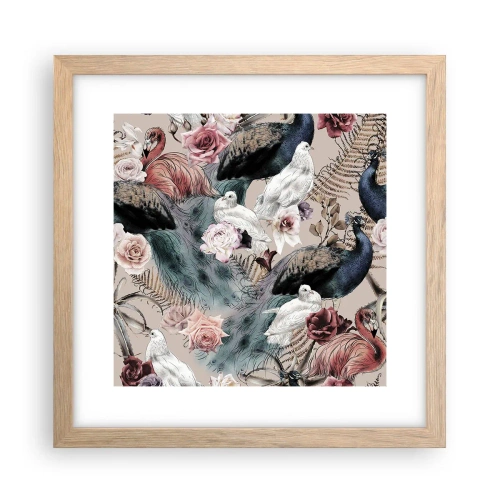 Poster in einem Rahmen aus heller Eiche - Im Schlossgarten - 30x30 cm