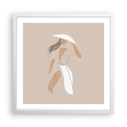 Poster in einem weißen Rahmen - Mode macht Spaß - 50x50 cm