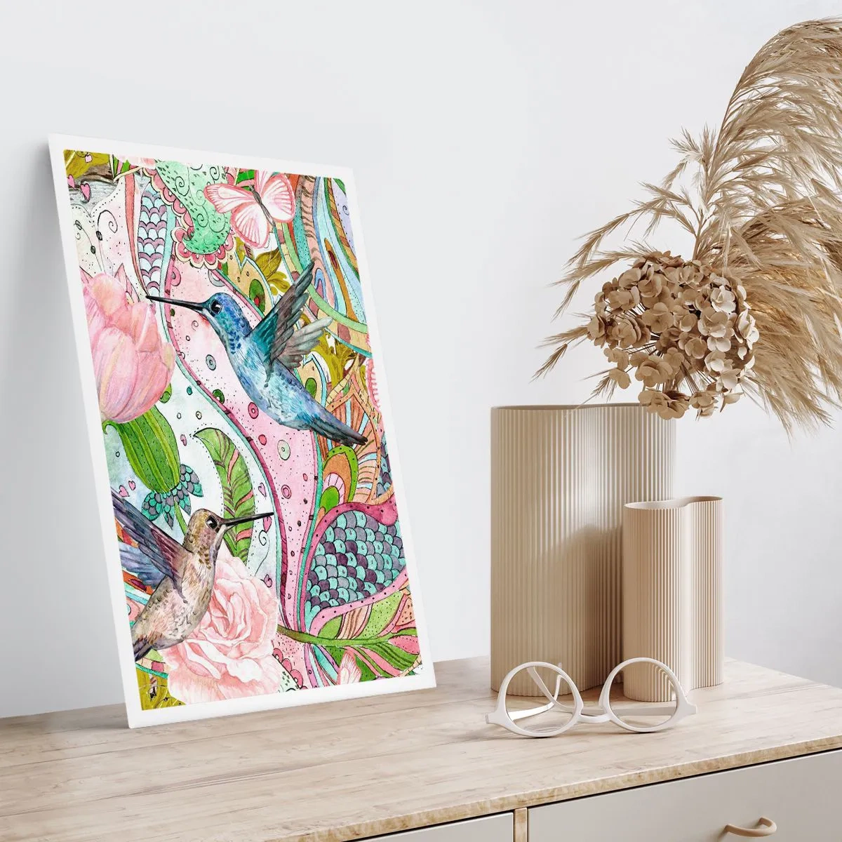 Poster - Verstrickt in Weinreben - 70x100 cm