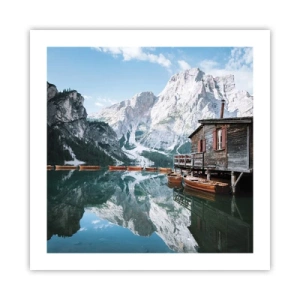 Poster - Kristallklarer Bergmorgen - 50x50 cm